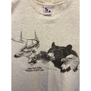 VTG 1991 Richard Evans Younger game park Safari, Oregon shirt made in USA XL